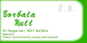 borbala mull business card